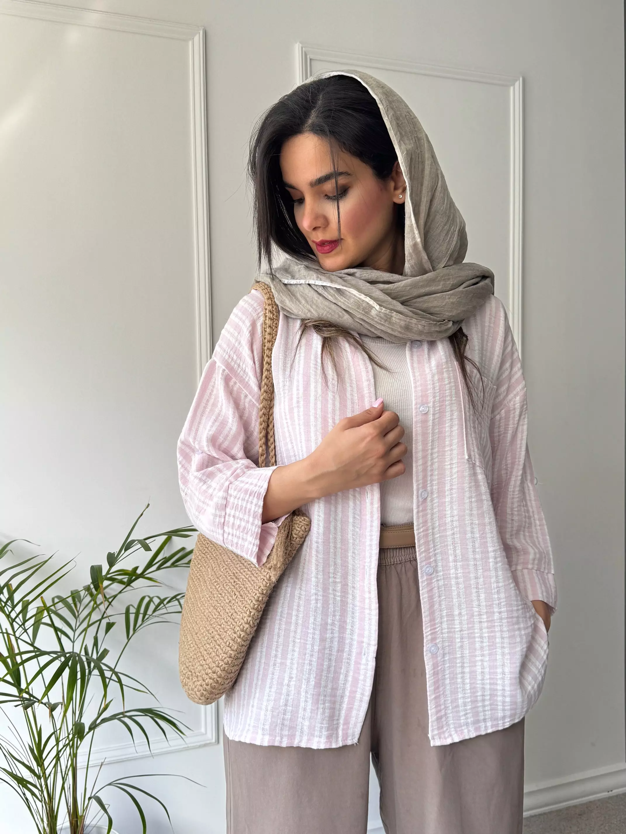 مانتو شومیزی راه راه یاس